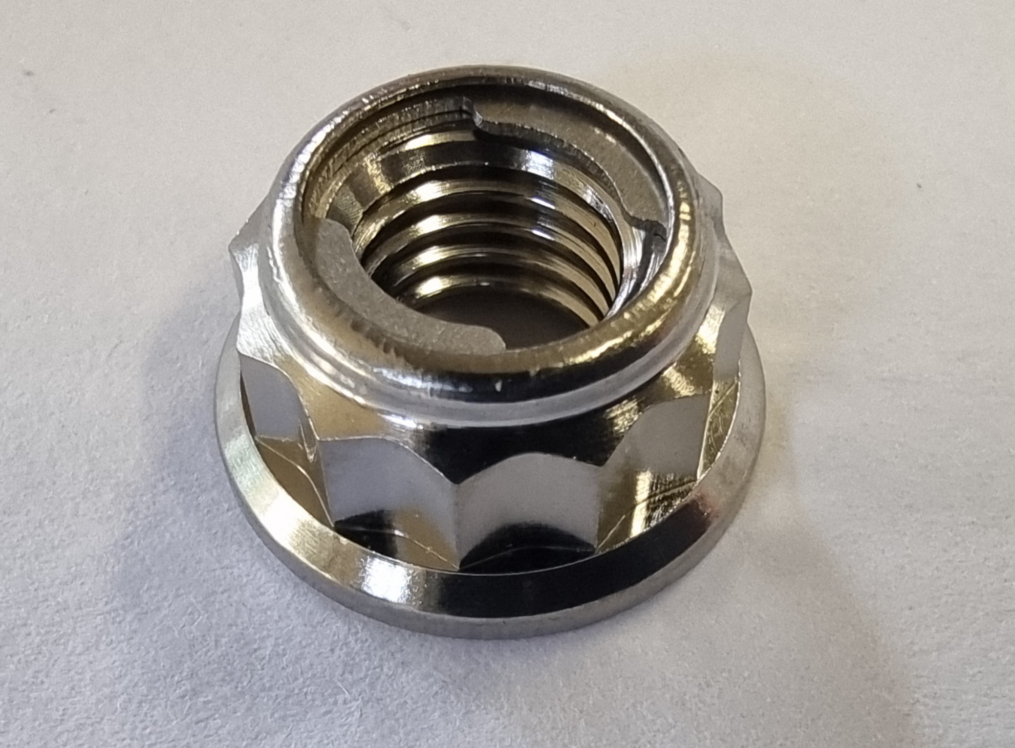 M6X1.00 THREAD PITCH TITANIUM 12 POINT WASHER LOCK NUT GRADE 5