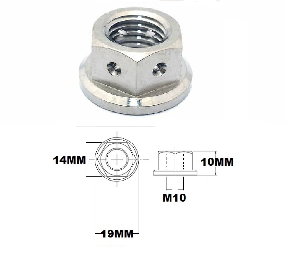 M10X1.25 THREAD TITANIUM RACE DRILLED