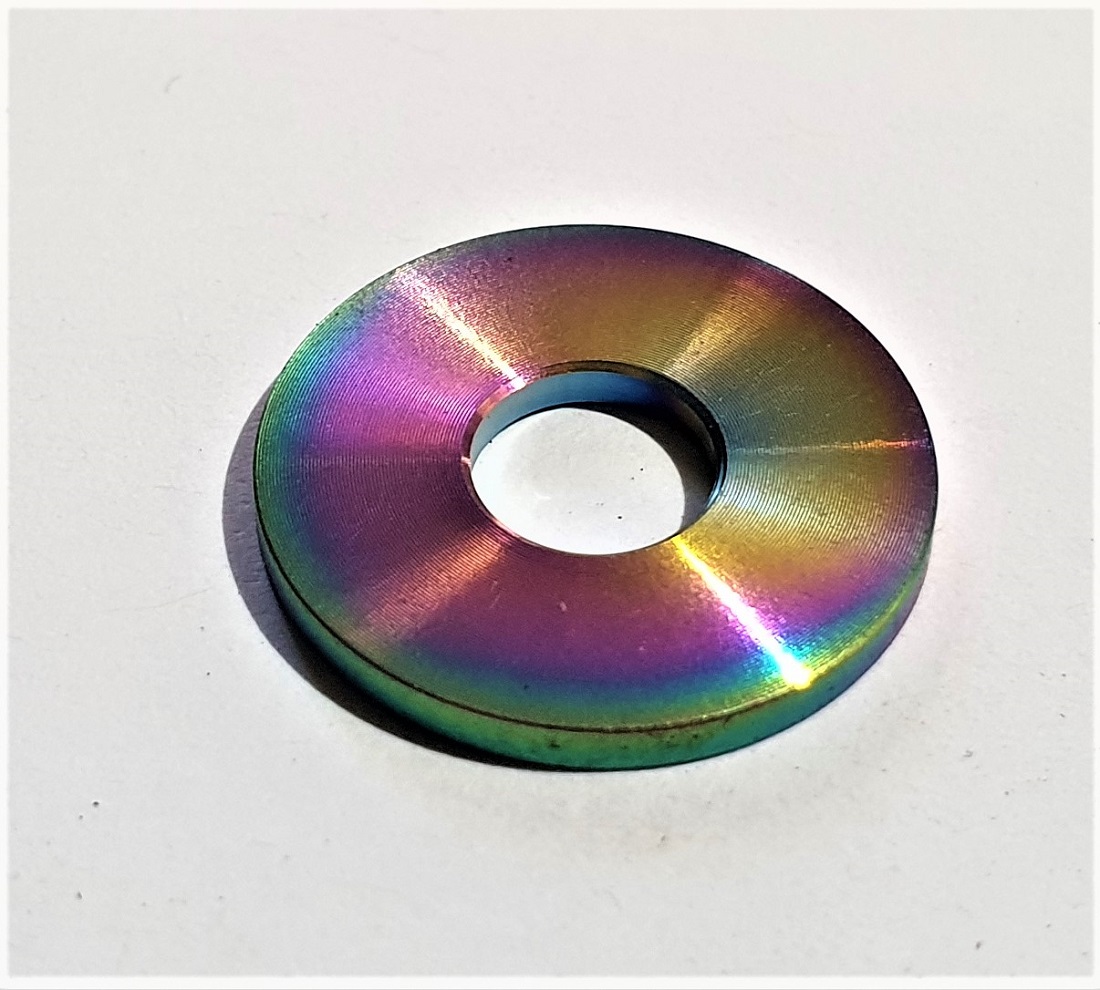 M6 X 18 MM TITANIUM WASHER GRADE 5 NEO CHROME