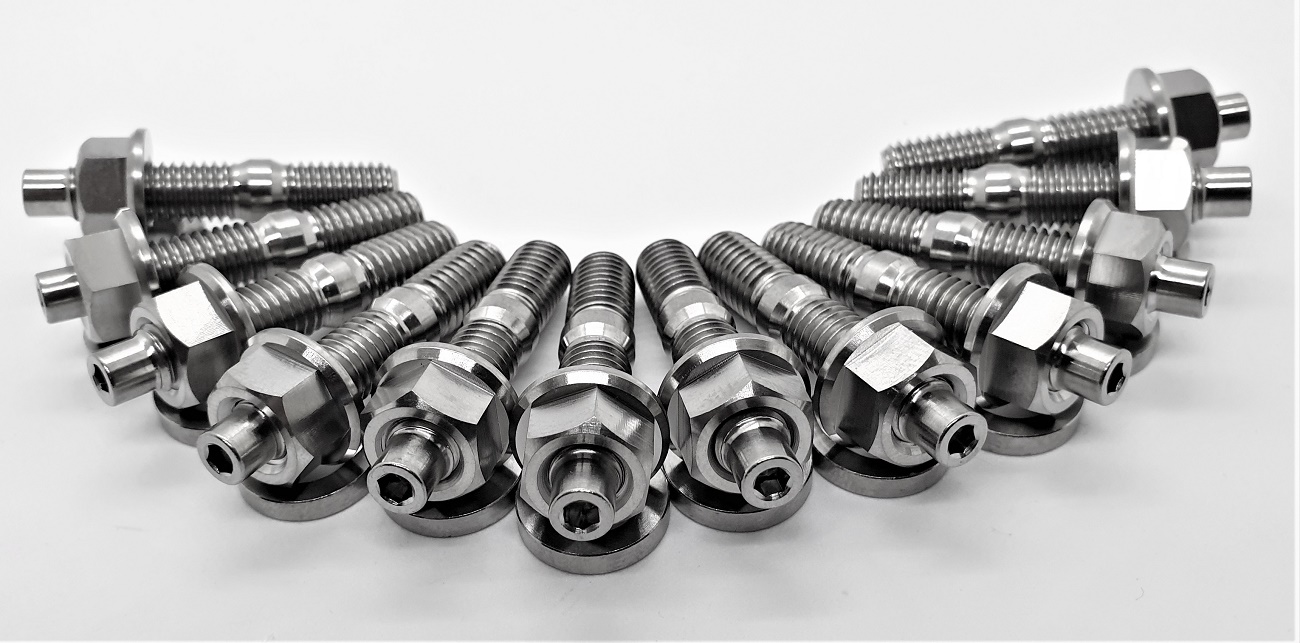 PORSCHE 924 944 EXHAUST MANIFOLD STUD KIT FLANGE HEX NUT