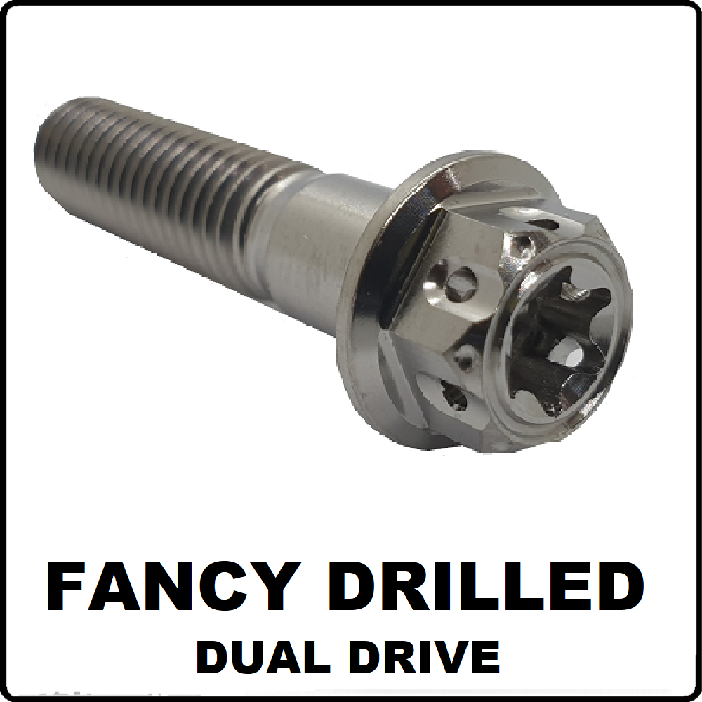 M6X1.0 FANCY DRILLED DUAL DRIVE