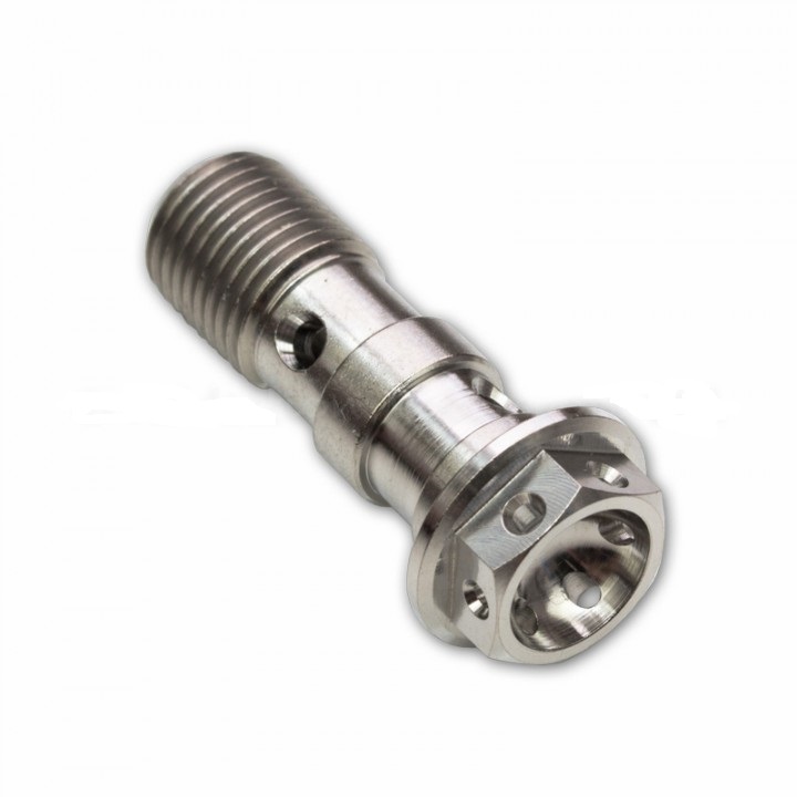 TITANIUM M10X1.00 DOUBLE BANJO BOLT