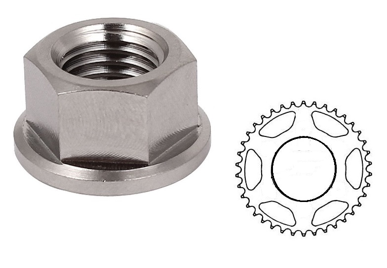 TITANIUM DUCATI PANIGALE R SPROCKET NUT PACK OF 6